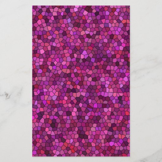 Mosaik Lila rosa Briefpapier (Vorderseite)