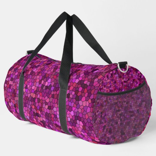 Mosaik Lila rosa Duffle Bag (Rechte Ecke)