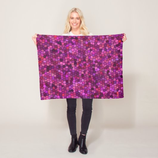 Mosaik Lila rosa Fleecedecke (Beispiel)