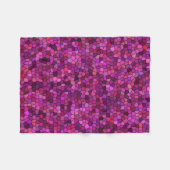 Mosaik Lila rosa Fleecedecke (Vorderseite (Horizontal))
