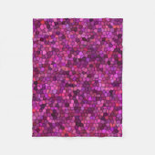 Mosaik Lila rosa Fleecedecke (Vorderseite)