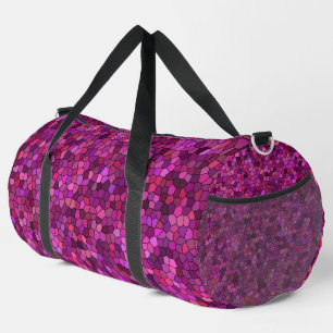 Mosaik Lila Rosa Groß Duffle Bag