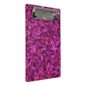 Mosaik Lila rosa Mini Klemmbrett (Schrägansicht)