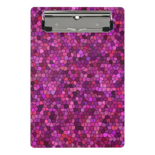 Mosaik Lila rosa Mini Klemmbrett (Vorderseite)