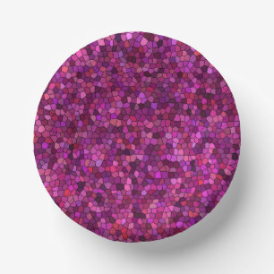 Mosaik Lila Rosa Pappteller