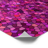 Mosaik Lila rosa Poster (Ecke)