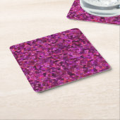 Mosaik Lila rosa Rechteckiger Pappuntersetzer (angewinkelt)