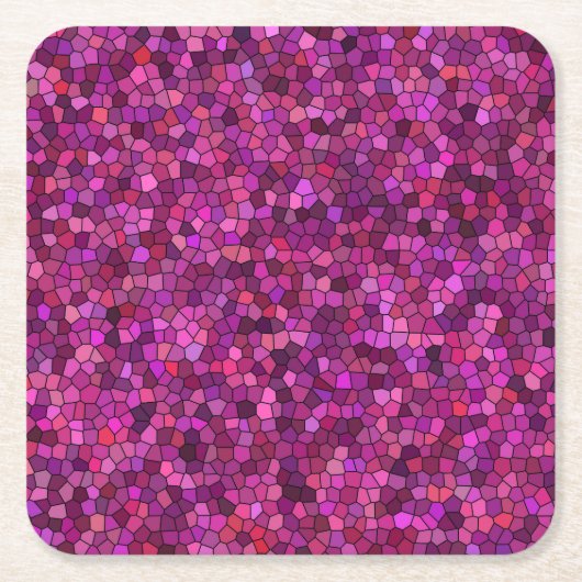 Mosaik Lila rosa Rechteckiger Pappuntersetzer (Vorderseite)