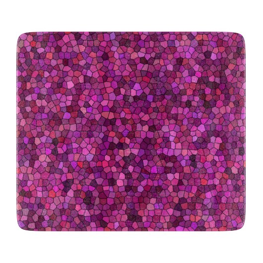 Mosaik Lila rosa Schneidebrett (Vorderseite)
