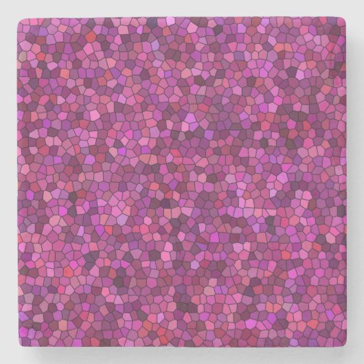 Mosaik Lila rosa Steinuntersetzer (Vorderseite)