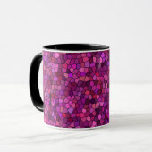 Mosaik Lila rosa Tasse (Vorderseite Links)