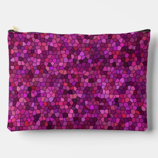 Mosaik Lila rosa Zubehörtasche (Vorderseite)