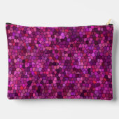Mosaik Lila rosa Zubehörtasche (Rückseite)