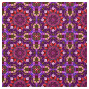 Mosaik-lila Vintages Fraktal-Kaleidoskop Stoff
