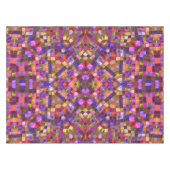 Mosaik-lila Vintages Fraktal-Kaleidoskop Tischdecke (Vorderseite (Horizontal))