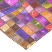 Mosaik-lila Vintages Fraktal-Kaleidoskop Tischdecke (Schrägansicht)