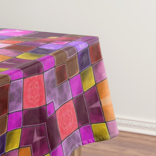 Mosaik-lila Vintages Fraktal-Kaleidoskop Tischdecke (Beispiel)