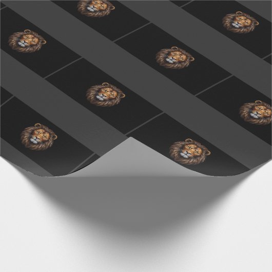 Mosaik Lion Portrait Glasfaser Geschenkpapier (Ecke)