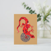 Mosaik Lizard Fantasy Postkarte (Stehend Vorderseite)