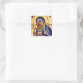 Mosaik Madonna & Child Icon Quadratischer Aufkleber (Tasche)