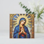 Mosaik-Madonna Einladung (Stehend Vorderseite)