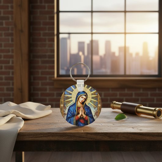 Mosaik-Madonna Schlüsselanhänger