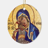 Mosaik Madonna u. Kinderikone Keramikornament (Links)