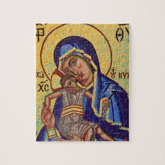 Mosaik Madonna u. Kinderikone Puzzle (Vertikal)
