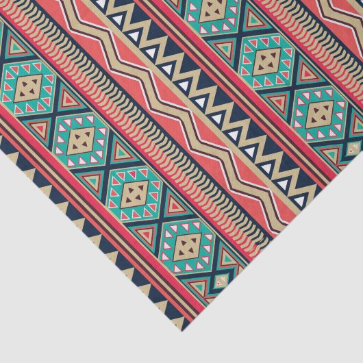 Mosaik-magisches Stammes- Streifen-Muster Seidenpapier (Ausschnitt)