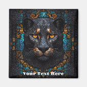 Mosaik Majestät: Der Schwarze Panther Magnet (Vorne)