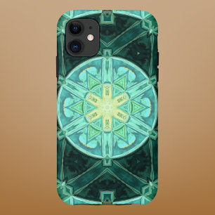 Mosaik Mandala Aquamarin und gelb Case-Mate iPhone Hülle