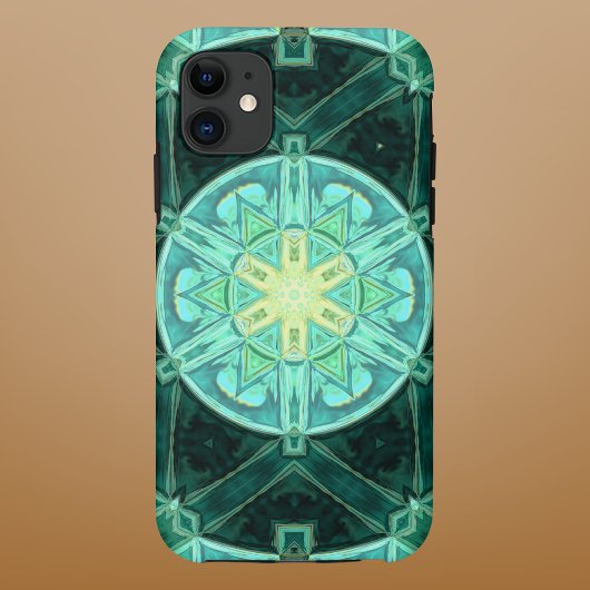 Mosaik Mandala Aquamarin und gelb Case-Mate iPhone Hülle