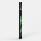 Mosaik Mandala Blume Blau Grün und Schwarz Case-Mate iPhone Hülle (Hinten/Rechts)