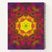 Mosaik Mandala Blume Gelb Rosa und Lila Notizblock (Rückseite)