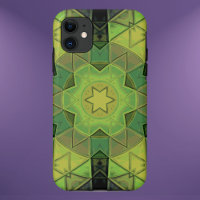 Mosaik Mandala Blume Gelb und Schwarz
