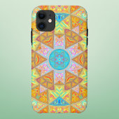 Mosaik Mandala Gelb Rosa und Blau Case-Mate iPhone Hülle