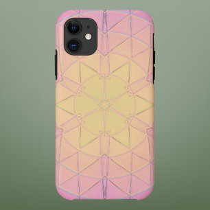 Mosaik Mandala Gelb und Rosa Case-Mate iPhone Hülle