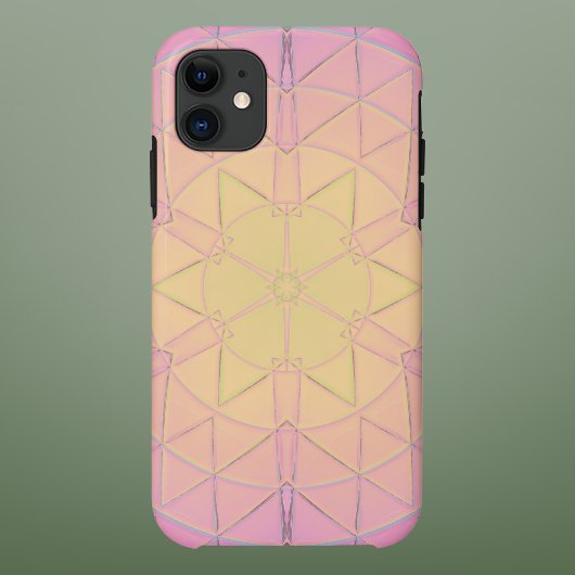 Mosaik Mandala Gelb und Rosa Case-Mate iPhone Hülle