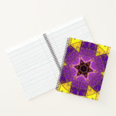 Mosaik Mandala Lila und gelb Notizblock (Innenseite)