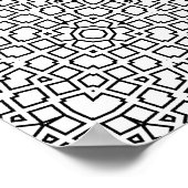Mosaik-Mandala-Muster-Malvorlage Geometrisch Poster (Ecke)