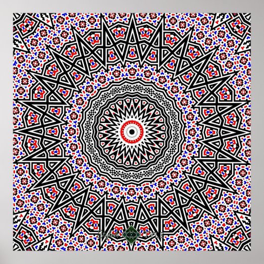 Mosaik Mandala Poster (Vorne)
