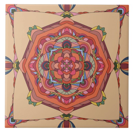 Mosaik Mandela Design #6 Fliese (Vorderseite)