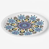 Mosaik Marocain! Zellige Marocain Pappteller (Schrägansicht)