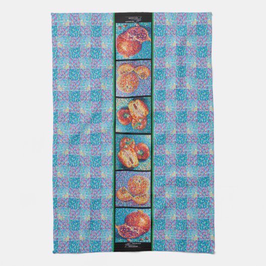 Mosaik Medley Patchwork Pointillismus Geschirrtuch (Vertikal)