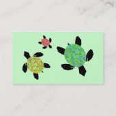 Mosaik-Meeresschildkröte-Visitenkarte-Schablone Visitenkarte (Rückseite)
