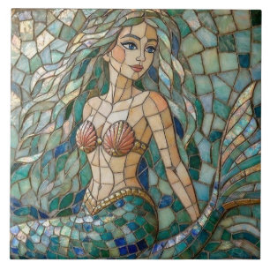 Mosaik Meerjungfrau Fliese