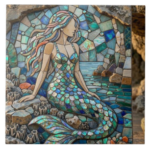 Mosaik Meerjungfrau Fliese