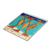 Mosaik-Mermaids auf ägyptischen Sanden Fliese (Seite)