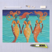 Mosaik-Mermaids auf ägyptischen Sanden Seidenpapier (Handwerk)