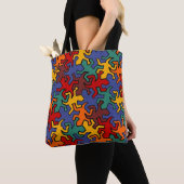 Mosaik Mirror Geckos Muster - erdfarben Tasche (Von Nahem)